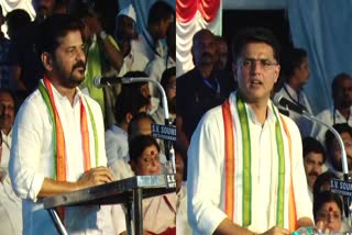Congress samaragni  Revanth Reddy and Sachin Pilot  കോണ്‍ഗ്രസ് സമരാഗ്നി  രേവന്ത് റെഡ്ഡി  സച്ചിന്‍ പൈലറ്റ്