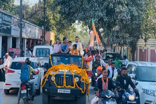 Grand welcome of Dr. Sangeeta in Ghazipur