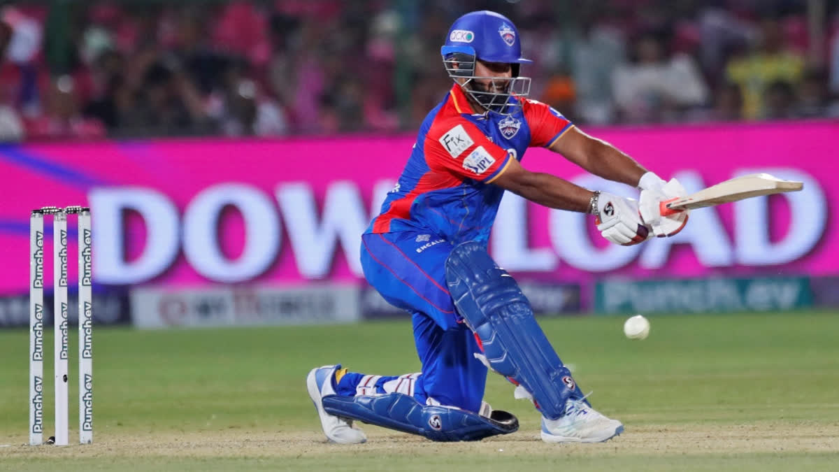 Rishabh Pant, who made a comeback to competitive cricket after 14 months, smashed his bat on the curtains in frustration while returning back to the pavilion after losing his wickets against Rajasthan Royals in the Indian Premier League 2024 at Sawai Mansingh Stadium in Jaipur on Thursday.