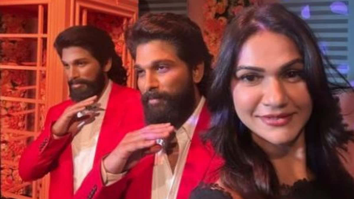Cutie! Can You Handle Two Arjuns? Pushpa Star Asks Wifey Sneha after Wax Statue Unveil in Dubai