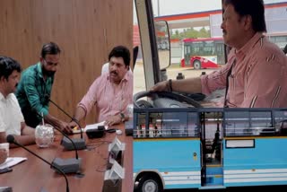 KSRTC  TRIAL RUN OF NEW BUS  TRANSPORT MINISTER KB GANESH KUMAR  ASHOK LEYLAND COMPANY