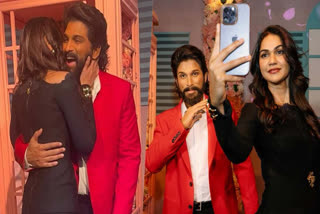 'Proud Wife' Allu Sneha Reddy Kisses Allu Arjun at Actor's Wax Statue Unveiling in Dubai - See Pics