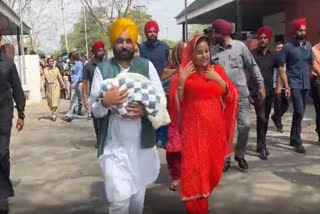 Punjab Chief Minister Bhagwant Mann’s wife Gurpreet Kaur on Friday discharged from the hospital, a day after the couple was blessed with a baby girl. Mann has named his daughter ‘Niamat’.