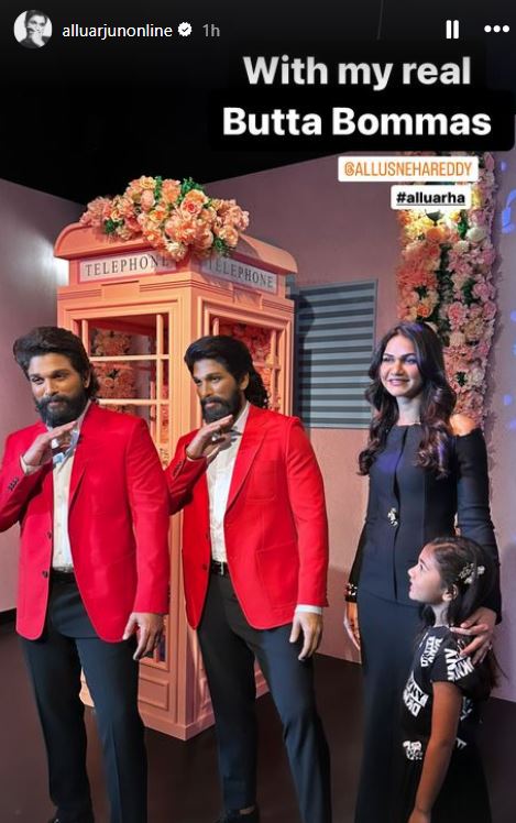 Cutie! Can You Handle Two Arjuns? Pushpa Star Asks Wifey Sneha after Wax Statue Unveil in Dubai