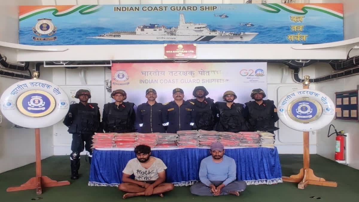 In a coordinated effort, the Indian Coast Guard (ICG) and the Gujarat Anti-Terrorism Squad (ATS) on Monday seized an Indian fishing boat in the Arabian Sea carrying 173 kg of narcotics and arrested two perpetrators on board.