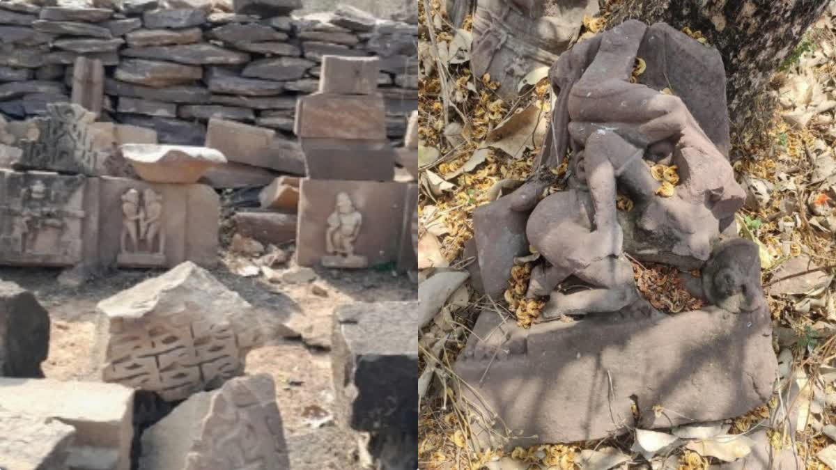 REMAINS ANCIENT STATUES FOUND PANNA