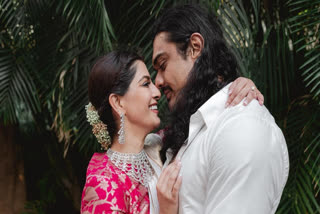 Actor Varalaxmi Sarathkumar with fiance Nicholai Sachdev