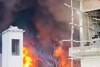 Massive fire broke out in Mathura pipe factory in uttar pradesh