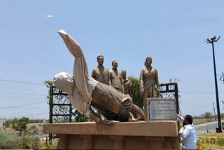 YS Rajasekhara Reddy Statue Damaged