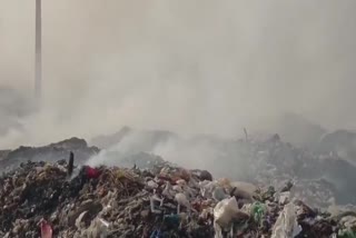 FIRE IN DUMPING YARD