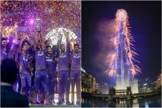 Etv BharatKKR victory lights up Burj Khalifa