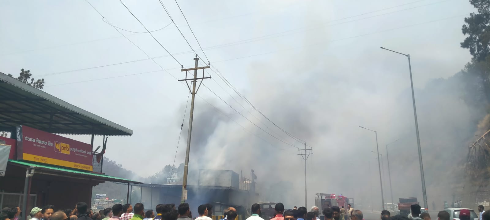 Fire broke out in a shop and a house in Dharampur