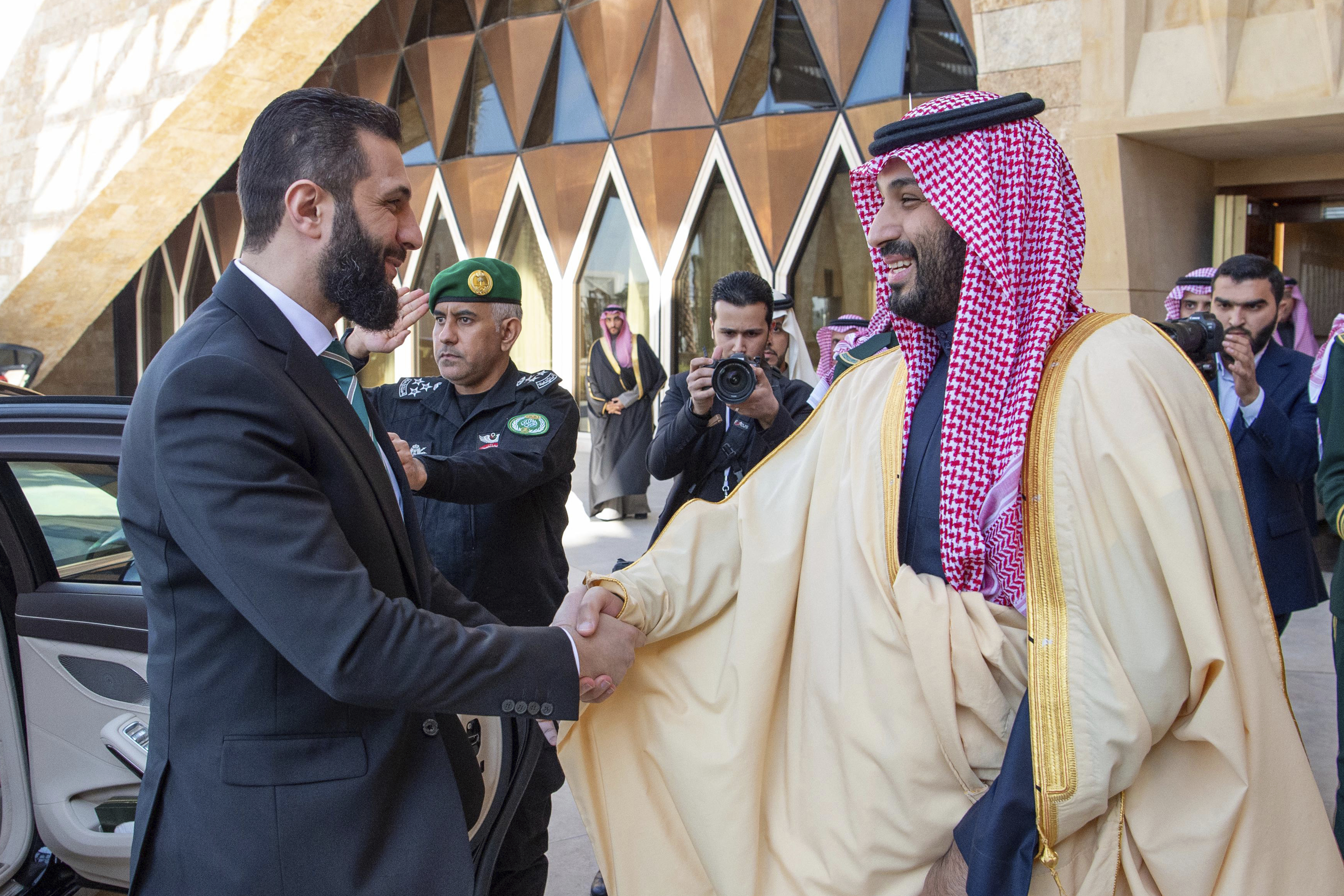 شامی صدر کے ساتھ محمد بن سلمان
