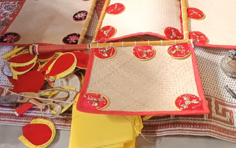 A hand fan carrying the 400-year-old heritage of Auniati Satra at Majuli