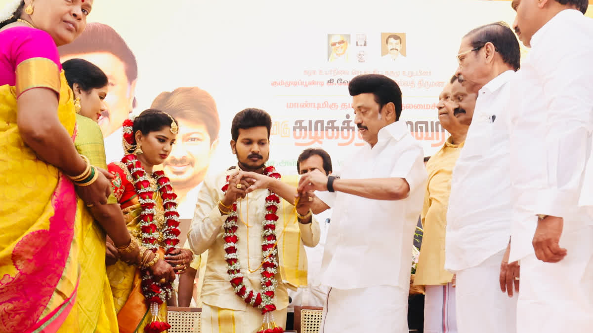 Tamil Nadu Chief Minister M K Stalin attending an event