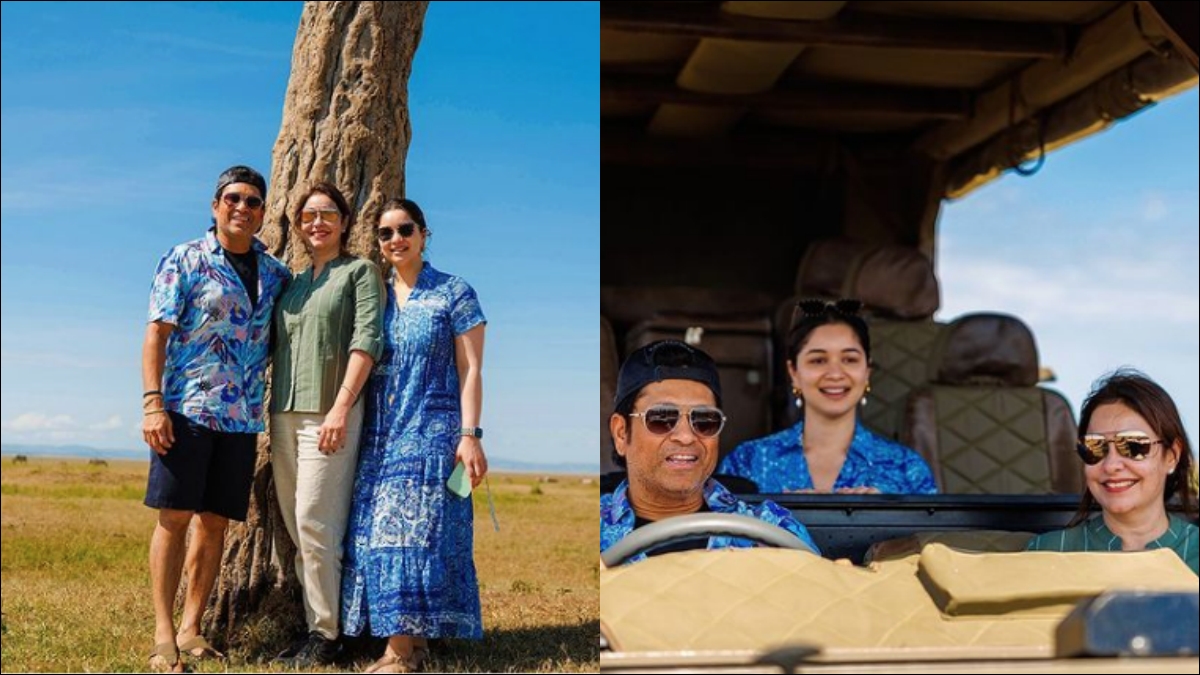 Sachin Tendulkar Family Photo in Maasai Mara