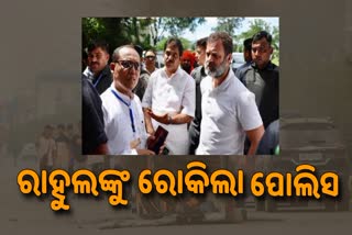 Watch video: ରାହୁଲଙ୍କୁ ରାସ୍ତାରେ ଅଟକାଇଲା ପୋଲିସ