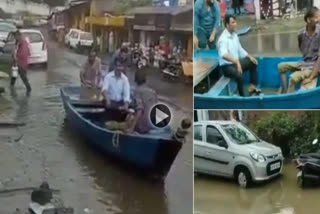 Kangra Boat On Road In Himachal Monsoon Update video viral on social media