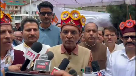 Union Minister Mansukh Mandaviya in Lahaul