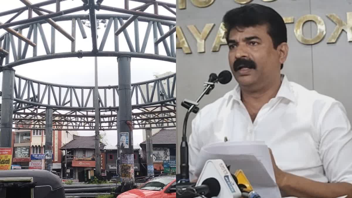 CPM ALLEGATIONS AGAINST SKYWALK  ആകാശപാതയ്‌ക്കെതിരെ സിപിഎം ആരോപണം  SKYWALK IN KOTTAYAM  സിപിഎമ്മിനെതിരെ കോണ്‍ഗ്രസ് രംഗത്ത്