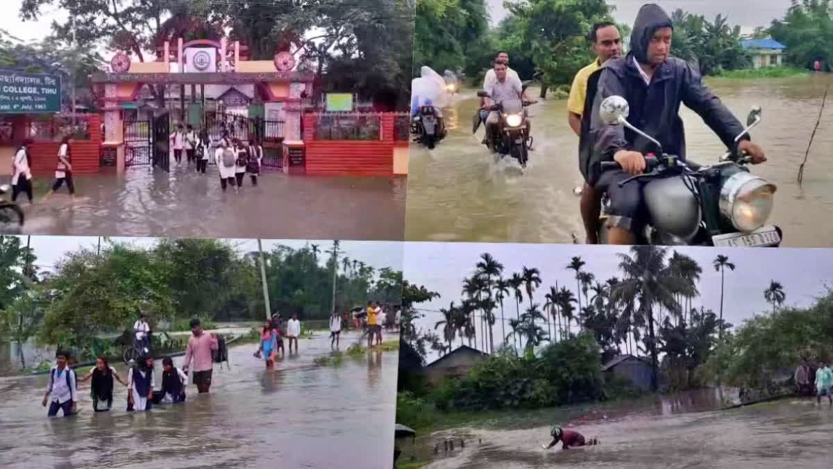 Assam flood situation improves; 383 villages and 5 districts are still reeling under floods in assam