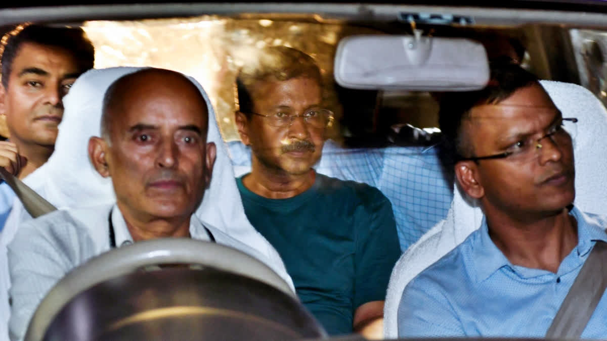 CBI formally arresting Delhi CM Arvind Kejriwal in New Delhi on June 26.