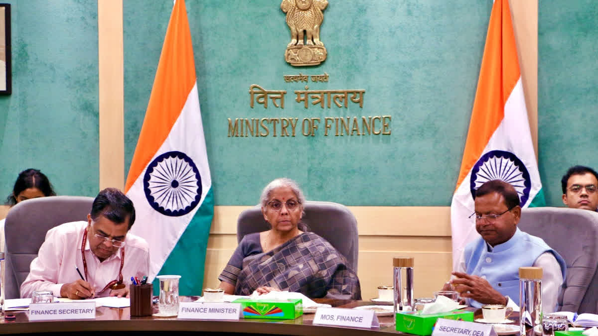 Finance Minister Nirmala Sitharaman chairs the ninth Pre-Budget Consultation with experts from the health and education on June 27, 2024.