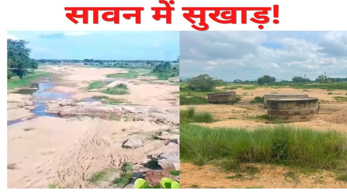 Due to lack of rain water of Koel and Sankh river dried up in Lohardaga