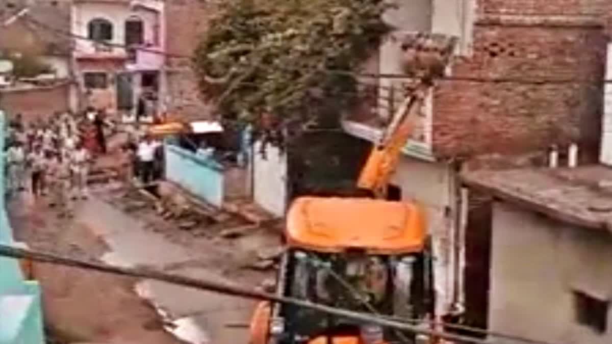 District administration demolished accused houses