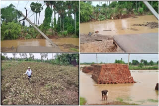 Munneru River Floods Effect In Nandigama