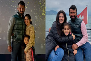 Cheteshwar Pujara enjoys a trip with family  Cheteshwar Pujara  puja pabari  Cheteshwar Pujara Viral video  Cheteshwar Pujara Instagram  ചേതേശ്വര്‍ പുജാര  ചേതേശ്വര്‍ പുജാര ഇന്‍സ്റ്റഗ്രാം  പൂജ പബരി  ചേതേശ്വര്‍ പുജാര ഭാര്യ പൂജ പബരി