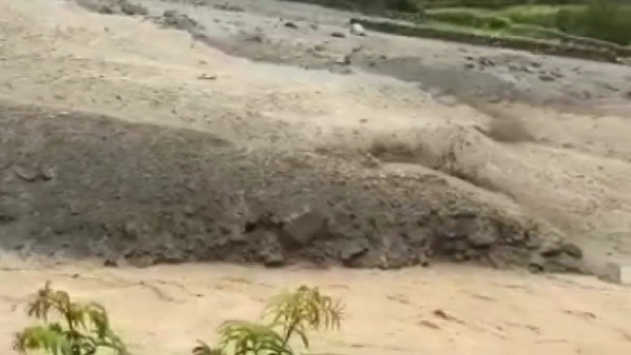 flood in lippa village of kinnaur landslide in kinnaur