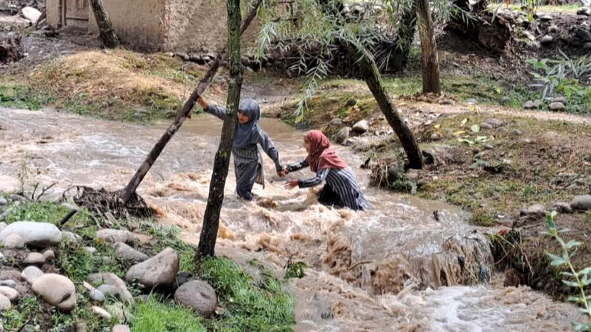 بڈگام، تیز بارشوں سے سیلابی صورتحال