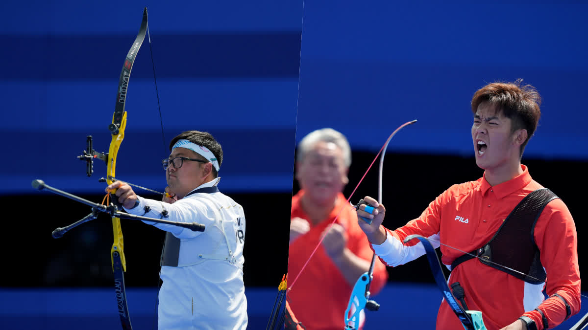 PARIS OLYMPICS 2024  CHINA VS TAIWAN ARCHERY  TAIPEI ARCHERY TEAM  CHINESE ARCHERY TEAM IN OLYMPICS  OLYMPICS 2024