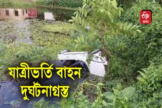 several people including child injured after vehicle falls into george in Barpeta