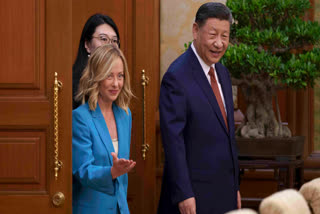 Italian Prime Minister Giorgia Meloni is in Beijing on her first visit to China since she took office nearly two years ago, pledging to "relaunch" ties strained by her country's departure from Beijing's vast Belt and Road Initiative late last year.  She sat down with Xi for talks on Monday at Beijing's Diaoyutai State Guesthouse.