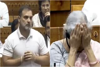 finance minister nirmala sitharaman caught her head on rahul gandhi comment lok sabha