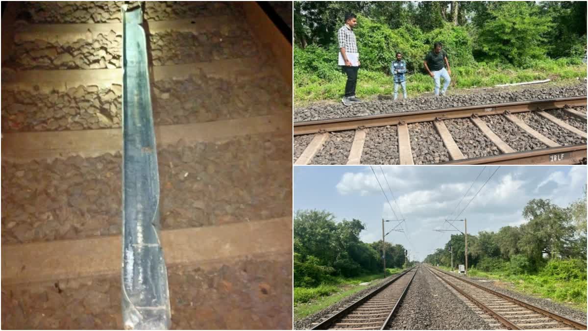 Iron Poles On Train Track In Gujarat