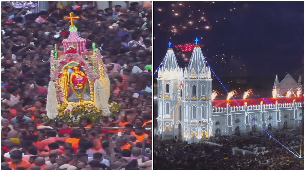 velankanni  holy matha festival  flag hoisted  velankanni matha  Restrictions In Sea  velankanni  Devotees  വേളാങ്കണ്ണി  തിരുനാളിന് കൊടിയേറി  ലക്ഷക്കണക്കിന് ഭക്തജനങ്ങള്‍  കടലിലെ പ്രവേശനം  തിരുനാളിന് സുരക്ഷ