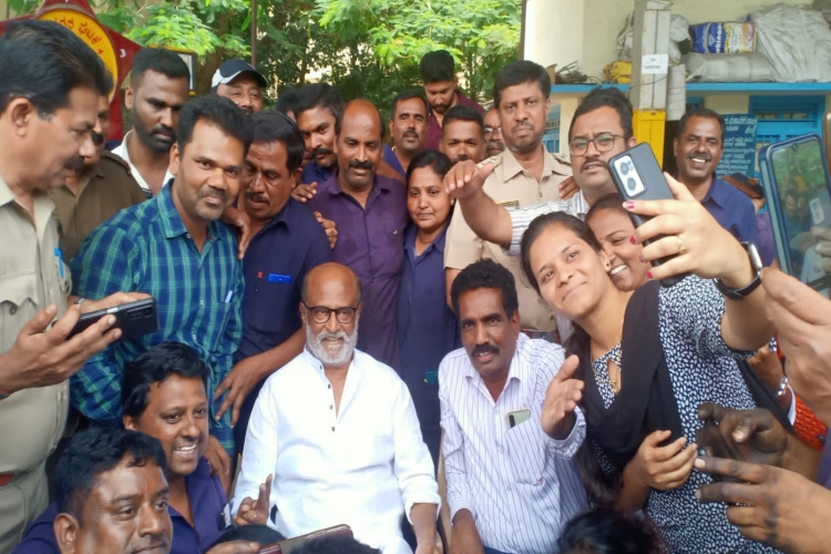 Rajinikanth visited the BMTC Depo