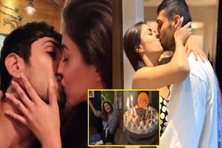 Prateik Babbar shares a kiss with girlfriend Priya Banerjee as couple celebrate 3 yrs of togetherness, WATCH