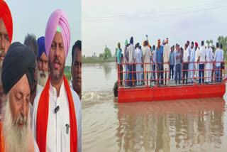 MLA Rana Inderpratap gave a big boat to help the flood victims in Kapurthala