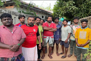 ten fishermen arrive Chennai airport from Sri Lanka jail