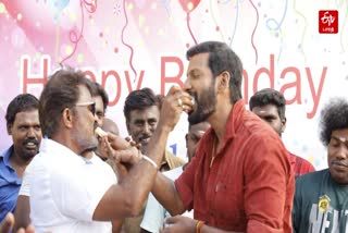 Actor Vishal birthday Celebration