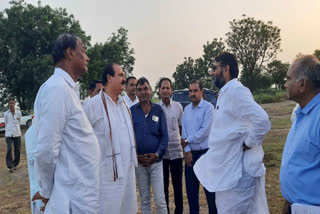 Ramlal jat inspects preparations of rally