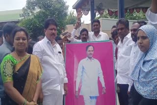 Palabhishekam to CM KCR photo