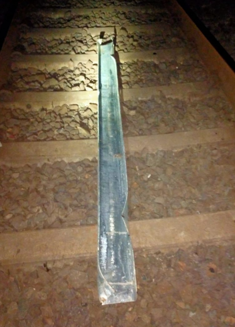 Iron Poles On Train Track In Gujarat