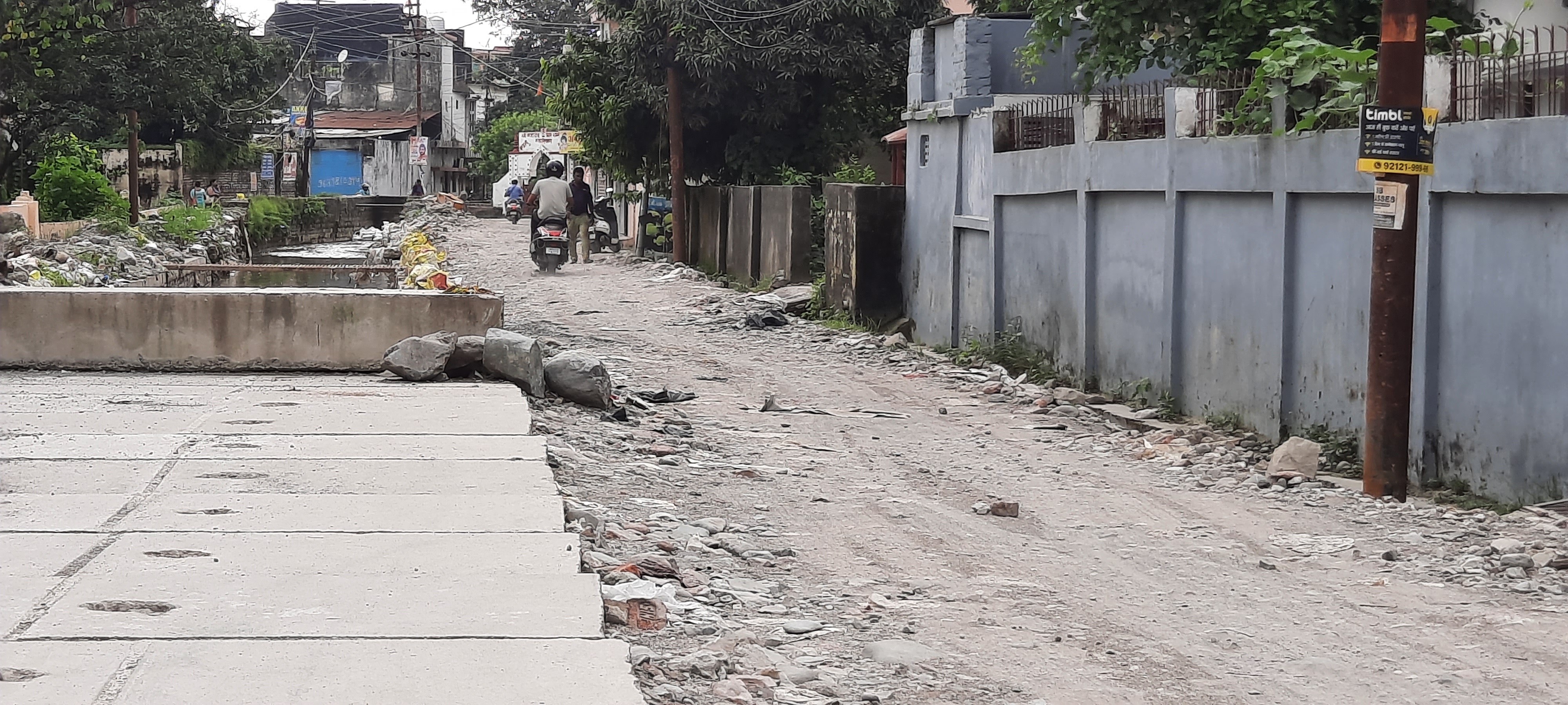 Bad condition of roads in Haldwani