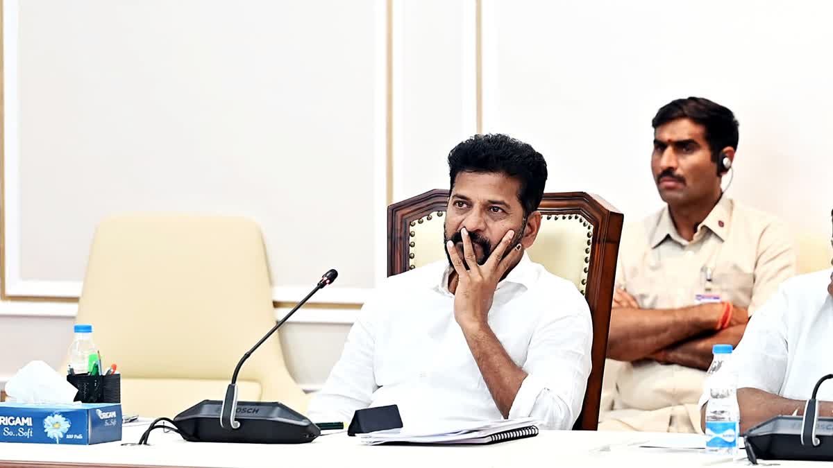 Telangana Chief Minister Revanth Reddy during a meeting in Hyderabad