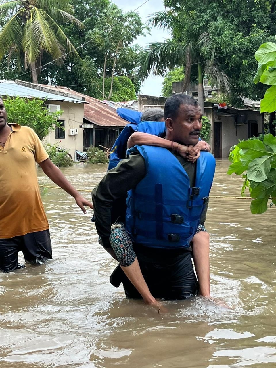 Rescue operations in flooded areas